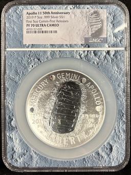 2019 Apollo 11 5oz Silver NGC PF-70 Ultra Cameo