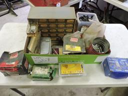 Misc. Lot of: Screws, Staples, Bolts, Accessories and Case