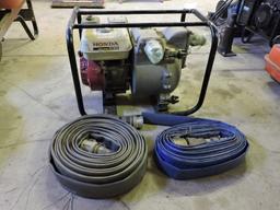 HONDA Trash Pump - Model WT20X with 2 Hoses