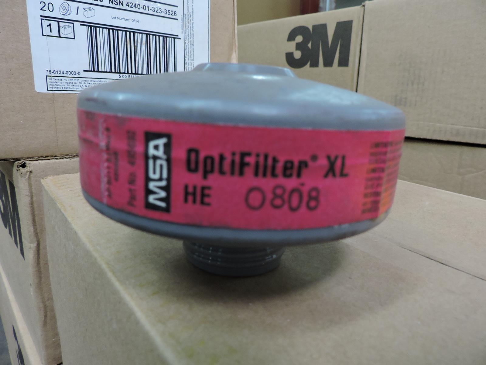 ONE (1) case of OptimAir MM2K and 3M 450-01-01 NIOSH Mask Filters   APPEARS TO BE BRAND NEW