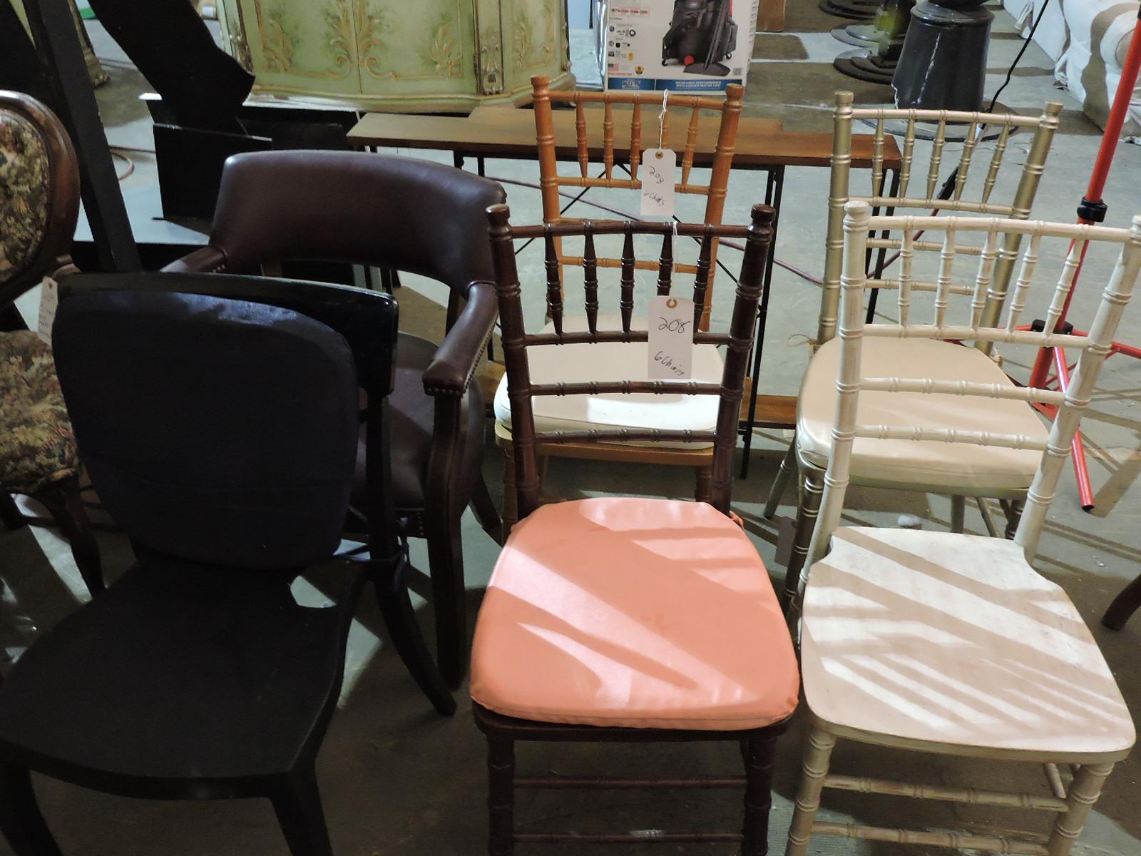 Lot of 6 Random Chairs