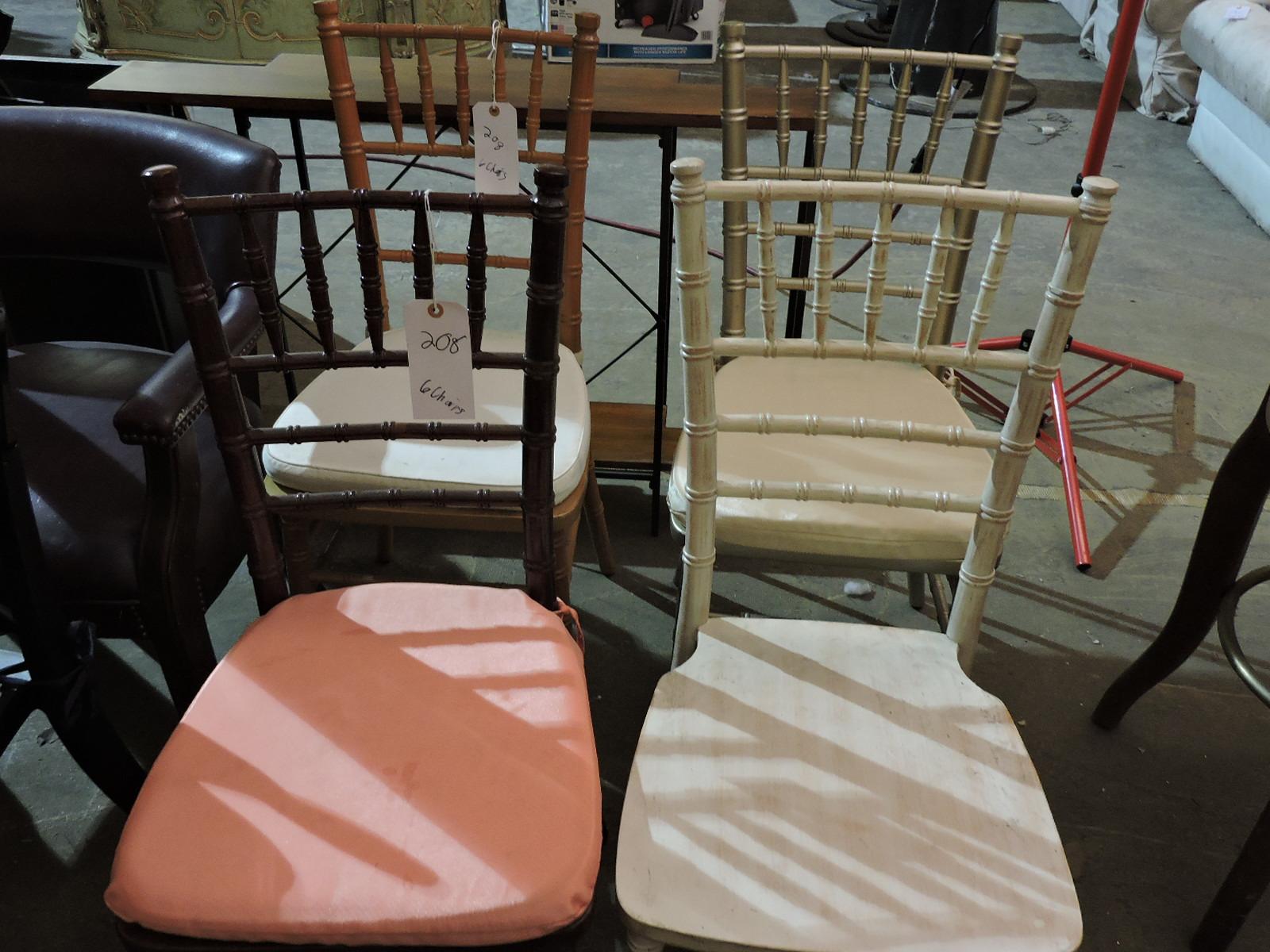 Lot of 6 Random Chairs
