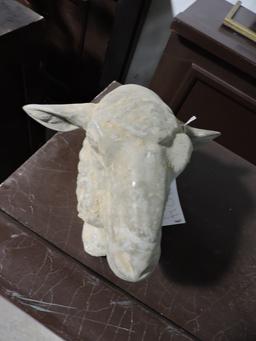 Lamb Head Statue - Approx 14" X 14" - See Photo