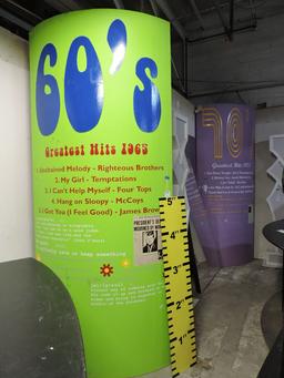 Quarter Round Changeable Display Board - Approx. 10' Tall X 50" Wide