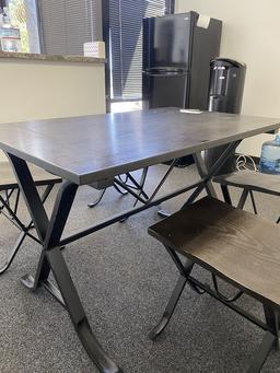 Four-Top Table with 4 Matching Stools - Modern