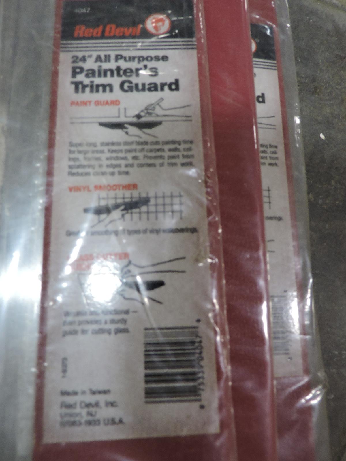 3 RED DEVIL 24" Painters Trim Guard # 4047 -- NEW Old Stock