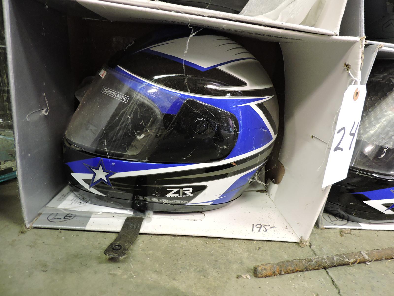 One Motorcycle Helmet by ZR - Size Large - NEW