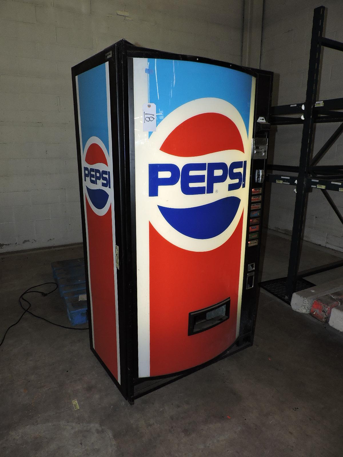 PEPSI Branded Retail Soda Machine - Appears Fully Functional