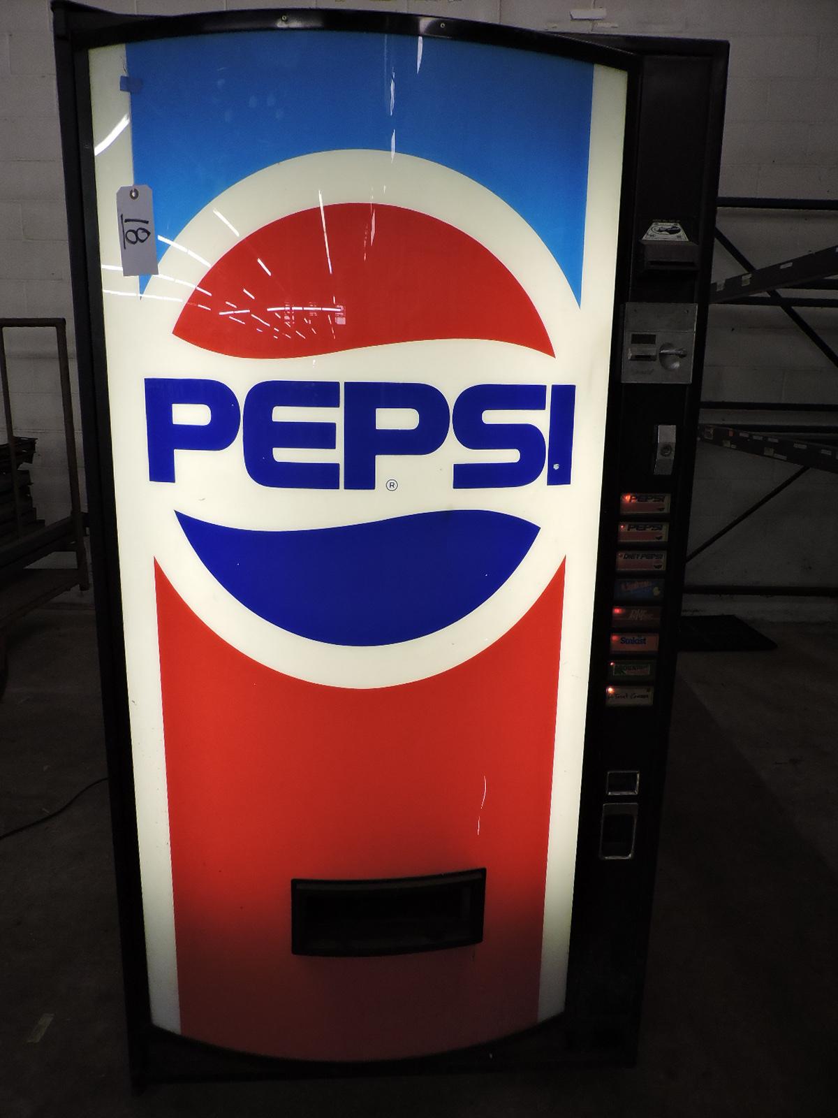 PEPSI Branded Retail Soda Machine - Appears Fully Functional