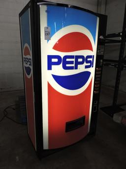 PEPSI Branded Retail Soda Machine - Appears Fully Functional