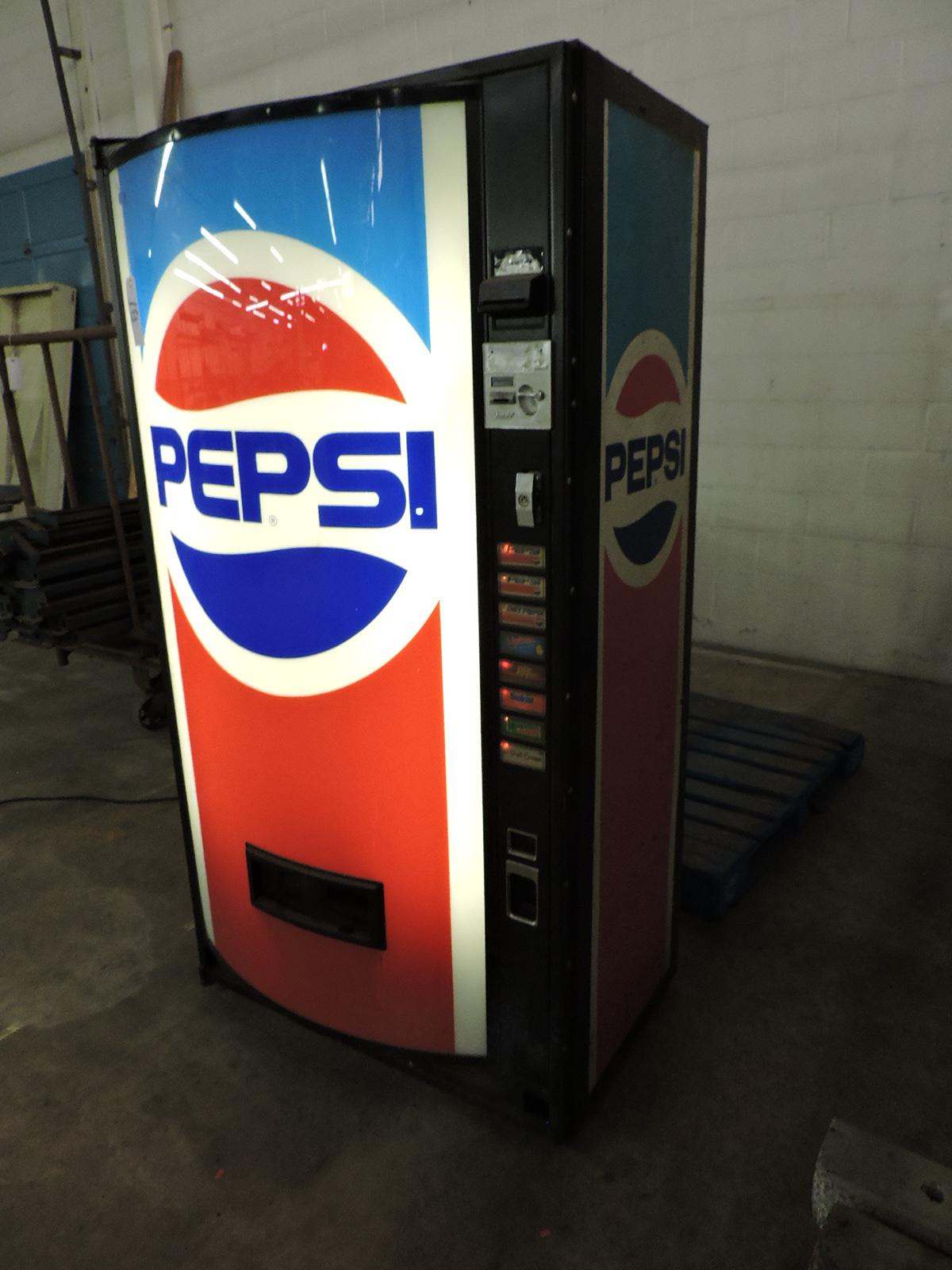 PEPSI Branded Retail Soda Machine - Appears Fully Functional
