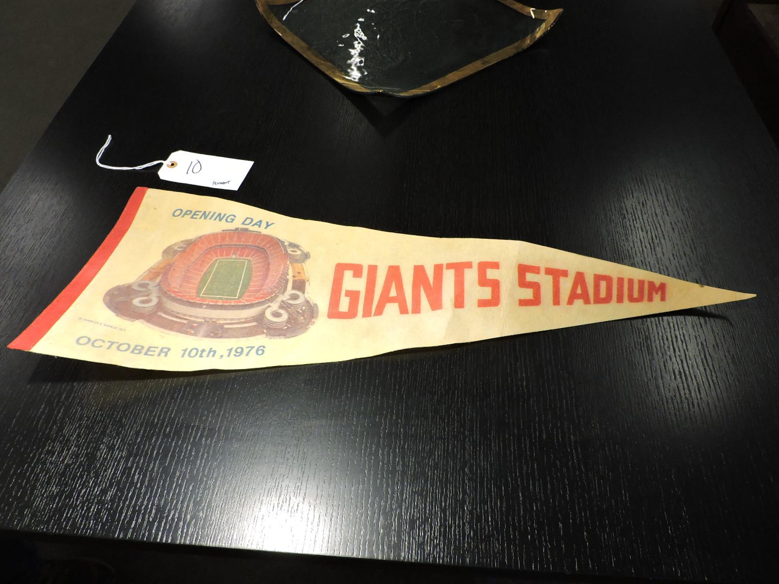 Authentic 1976 GIANTS STADIUM OPENING DAY PENNANT - Vintage
