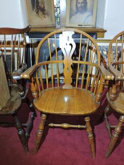 Set of 3 Matching Windsor-Style Hoopback Chairs -- 23" Wide X 22" Deep X 37" Tall