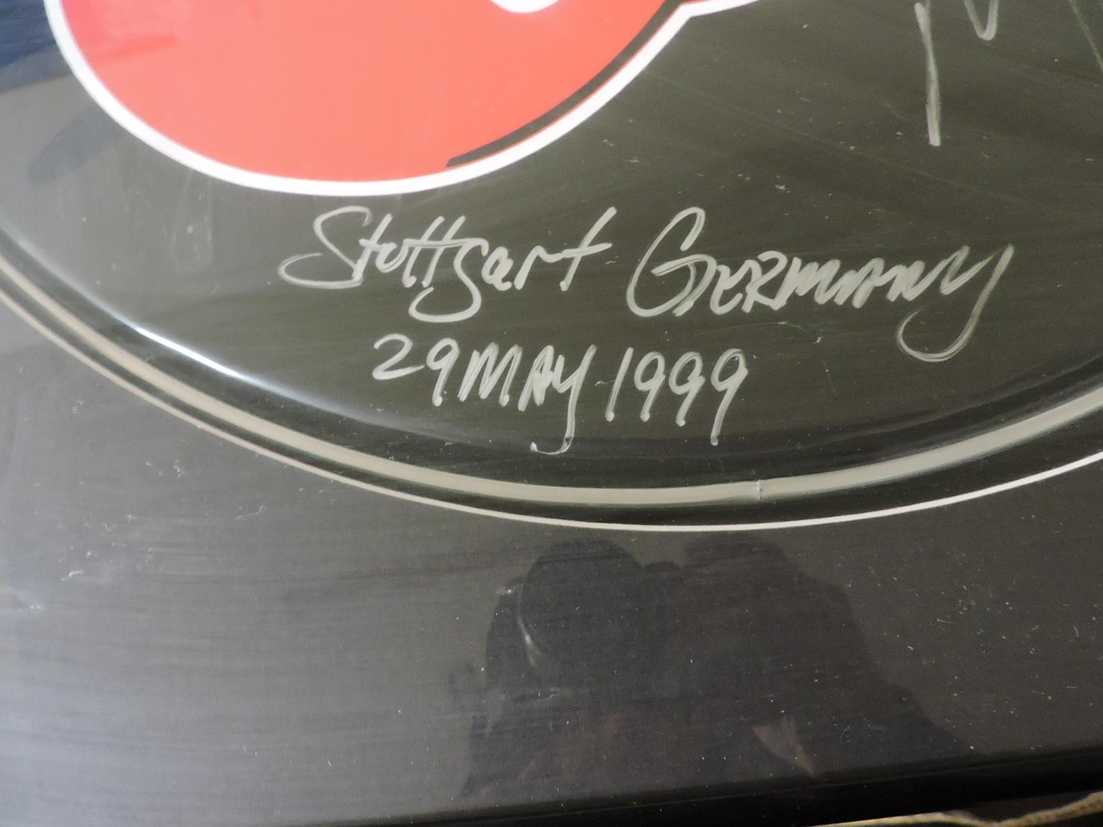 ROLLING STONES - Autographed Bass Drum Head - 22" - in Frame