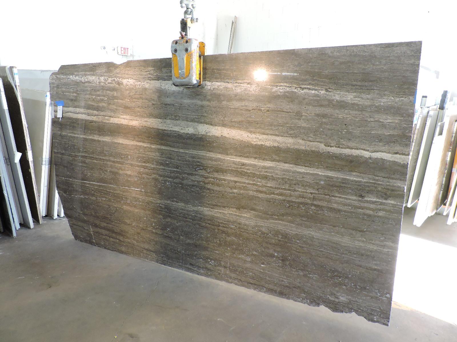 FULL SLAB of BLACK TRAVERTINE