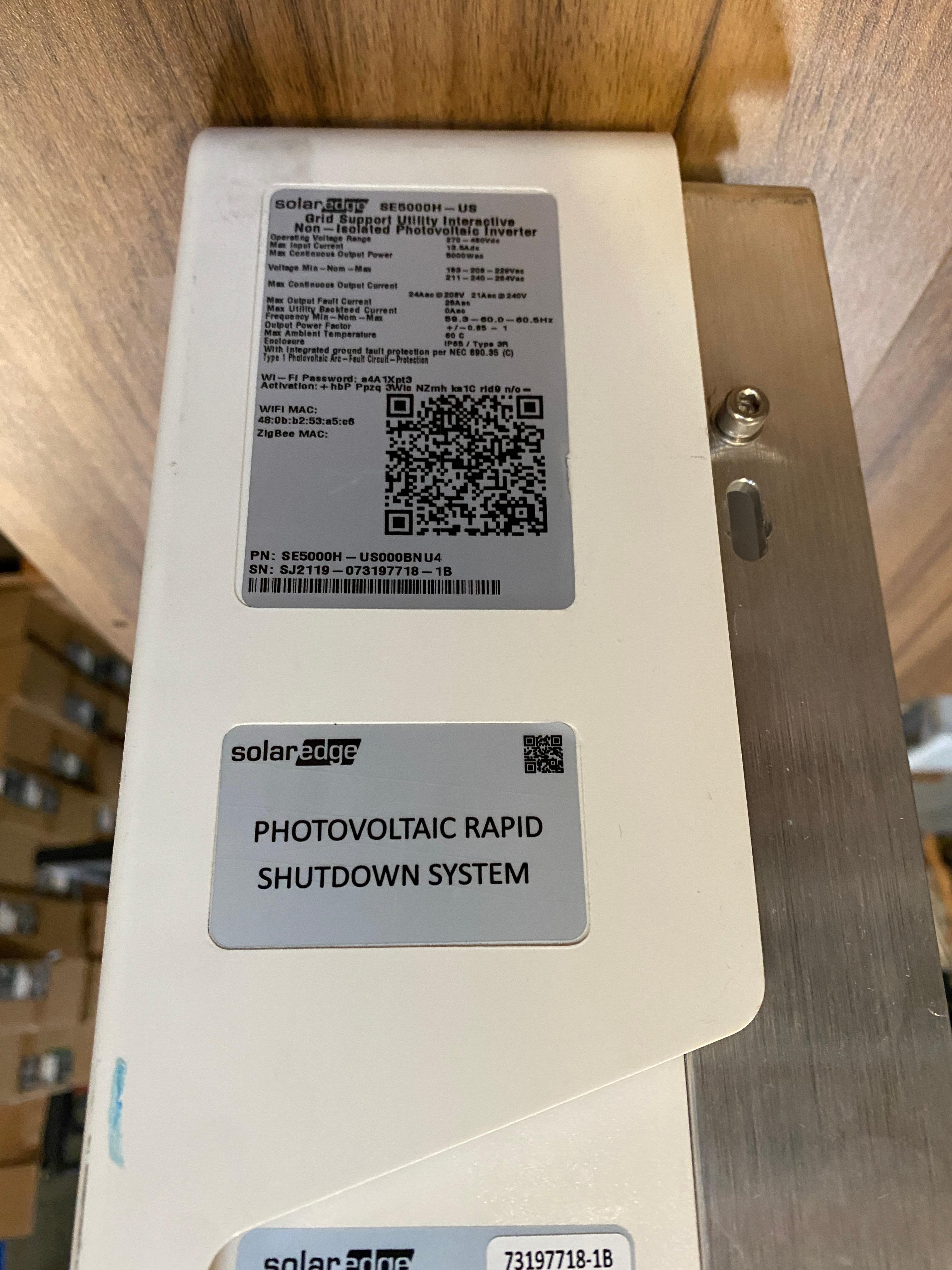 SolarEdge - SE5000H Inverter