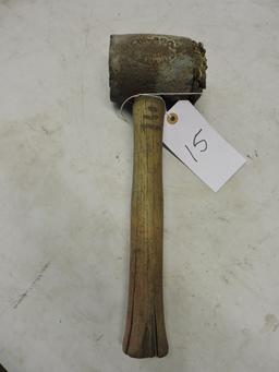 Large Vintage Chicago Rawhide Mallet / 14" Tall