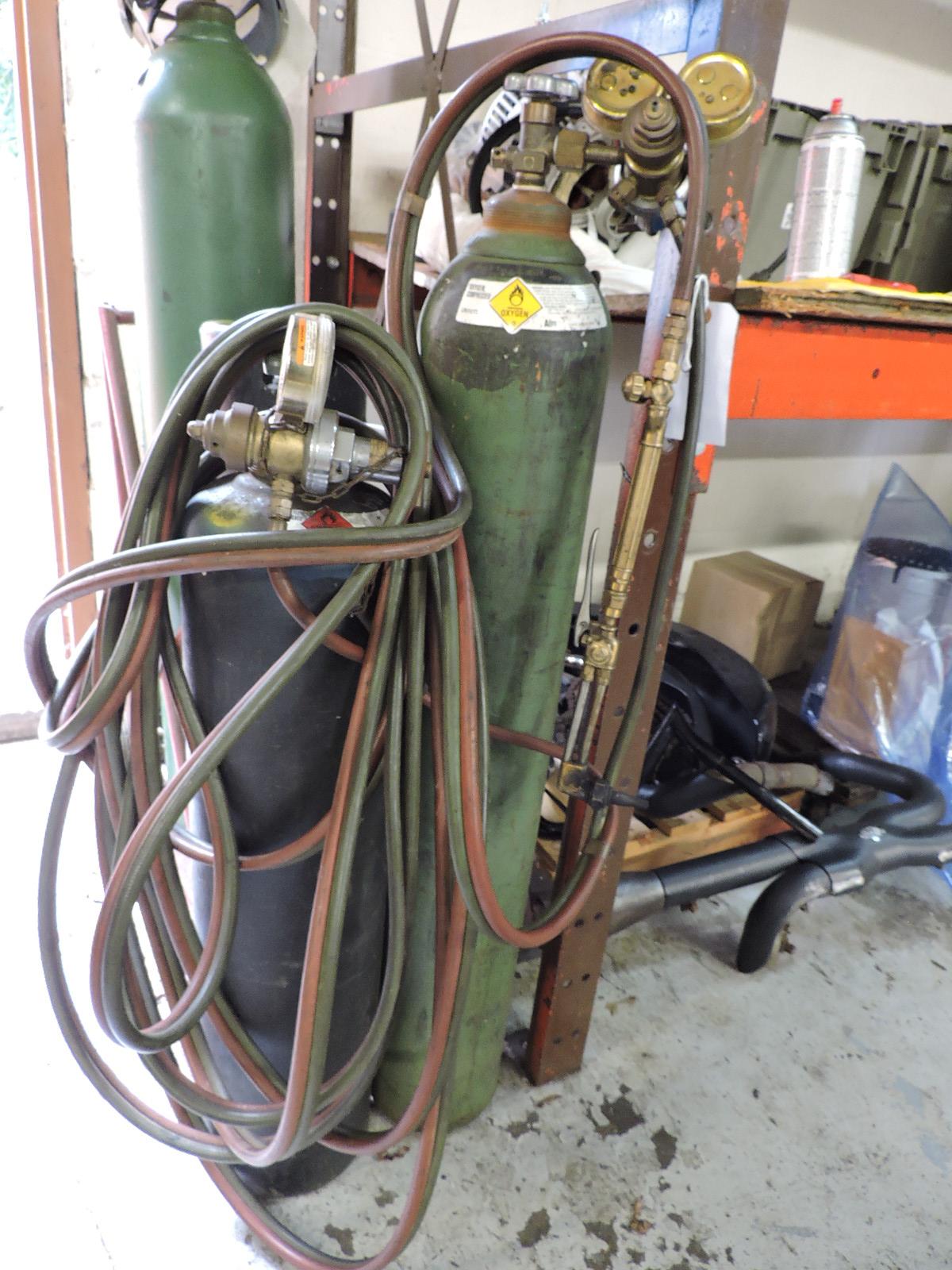 Oxygen & Acedylene Tank Set with Hose and Torch