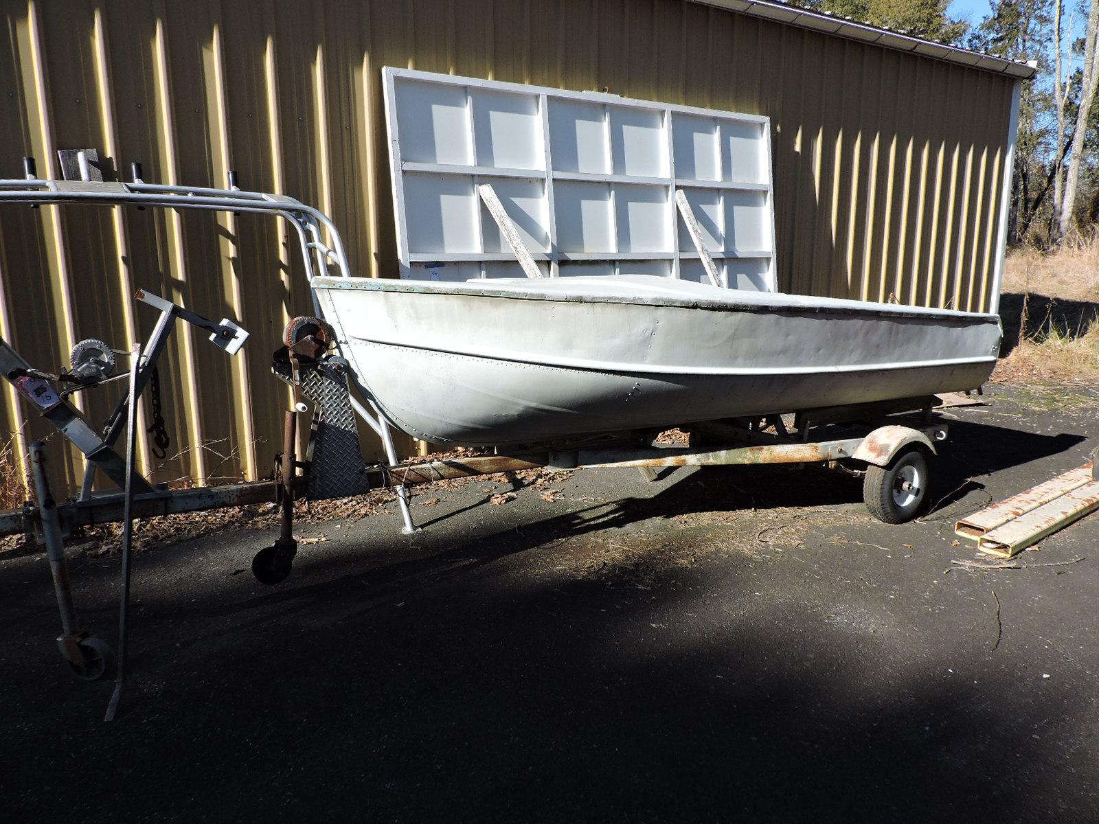 Custom All Metal Boat and Trailer / Aluminum - Apprx 153" Long X 60" Wide