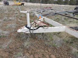 Tandem-Axle Flatbed Trailer Frame / 4 Tires have Tall Tread