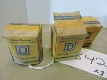 Lot of 3 - SQUARE 'D' - Contact Block / Class 9001 / Type KA-1 / 5901 88000 CG -- NEW