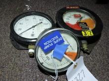 Ashcroft, U.S Gauge and Moore Pressure Gauges lot of 3