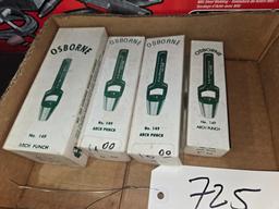 OSBORNE Hole Punches (4 various) - New in Box
