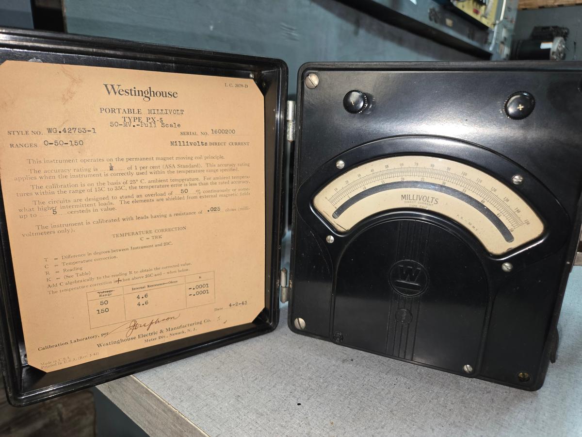 Westinghouse PX-5 Portable Millivolt - Vintage