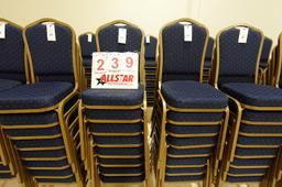 Blue Pattern Crown Back Banquet Chair (8)