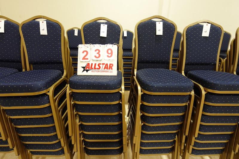 Blue Pattern Crown Back Banquet Chair (8)