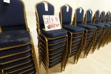 Blue Pattern Crown Back Banquet Chair (8)