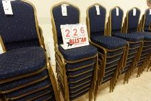 Blue Pattern Crown Back Banquet Chair (8)