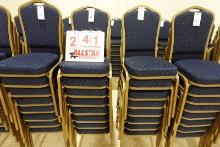 Blue Pattern Crown Back Banquet Chair (8)