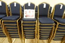 Blue Pattern Crown Back Banquet Chair (8)