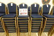 Blue Pattern Crown Back Banquet Chair (8)