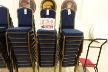 Blue Pattern Crown Back Banquet Chair (10)