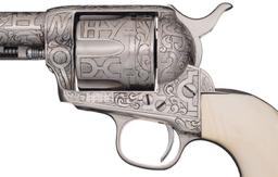 Weldon Bledsoe Cattle Brand Engraved Colt SAA Revolver