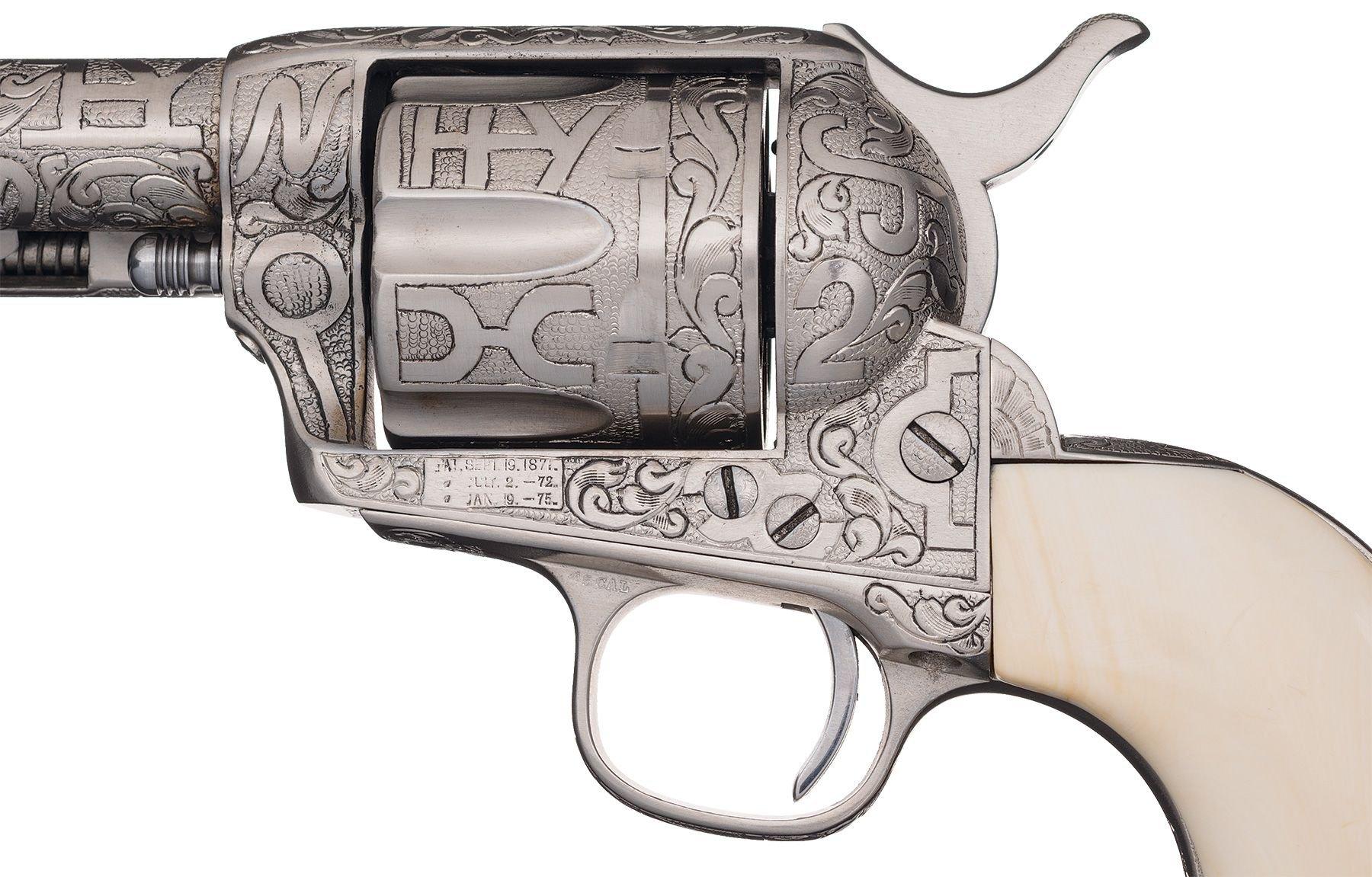 Weldon Bledsoe Cattle Brand Engraved Colt SAA Revolver