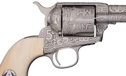 Weldon Bledsoe Cattle Brand Engraved Colt SAA Revolver