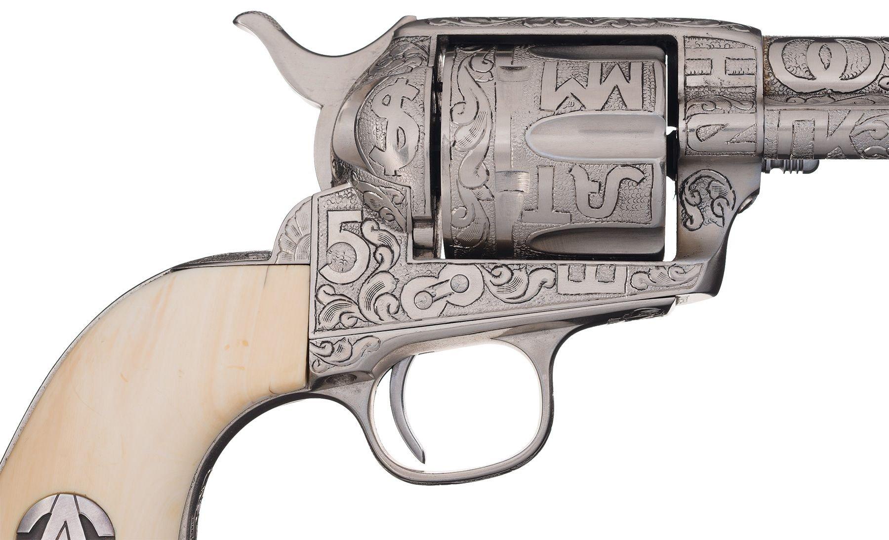 Weldon Bledsoe Cattle Brand Engraved Colt SAA Revolver