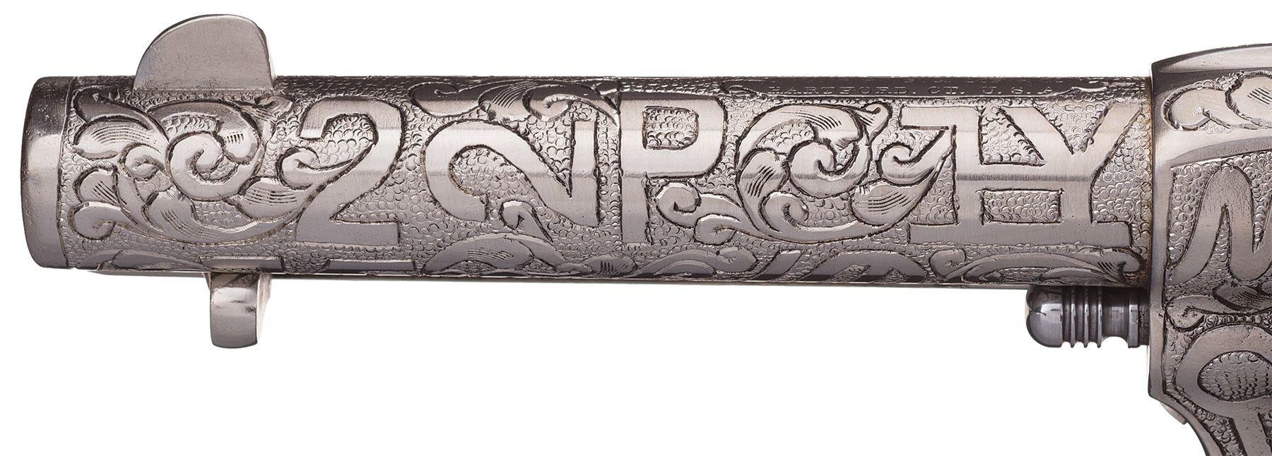 Weldon Bledsoe Cattle Brand Engraved Colt SAA Revolver