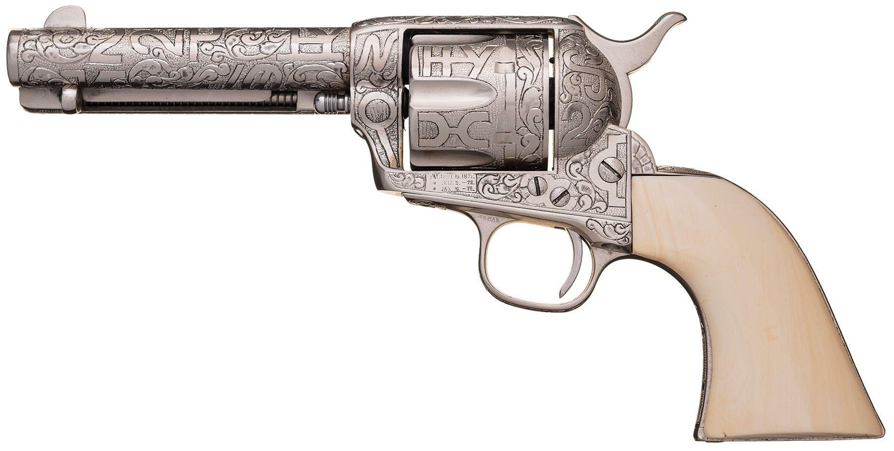 Weldon Bledsoe Cattle Brand Engraved Colt SAA Revolver