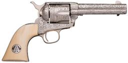 Weldon Bledsoe Cattle Brand Engraved Colt SAA Revolver
