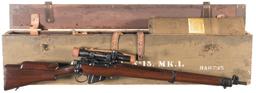 Long Branch No4 MKI T Sniper Rifle w/Scope, Scope Case, Chest