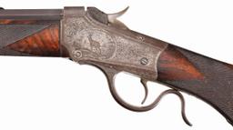 Factory Engraved Winchester Deluxe Model 1885 Low Wall Rifle