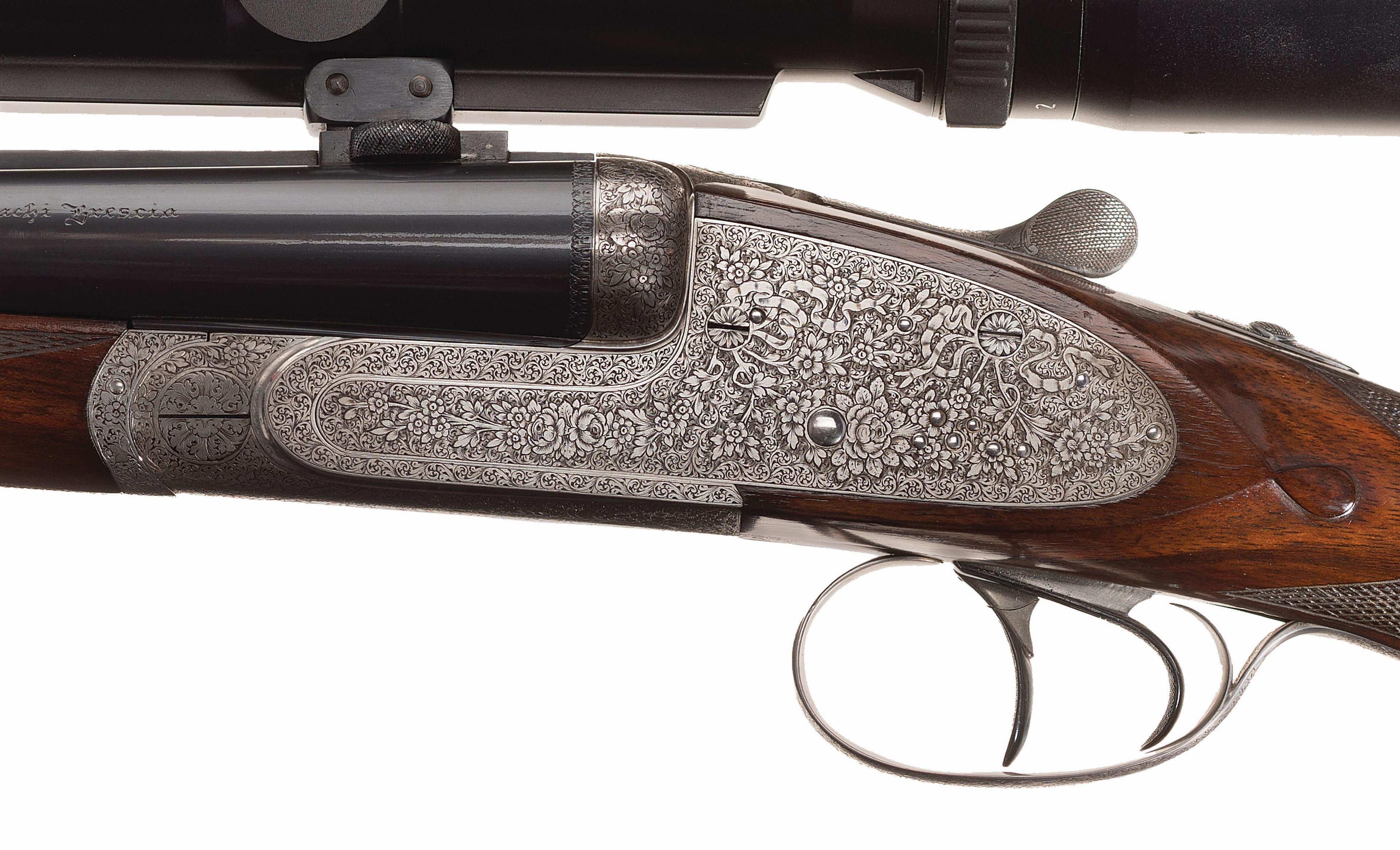 Engraved Luigi Franchi Imperial Double Rifle in .375 H&H Magnum