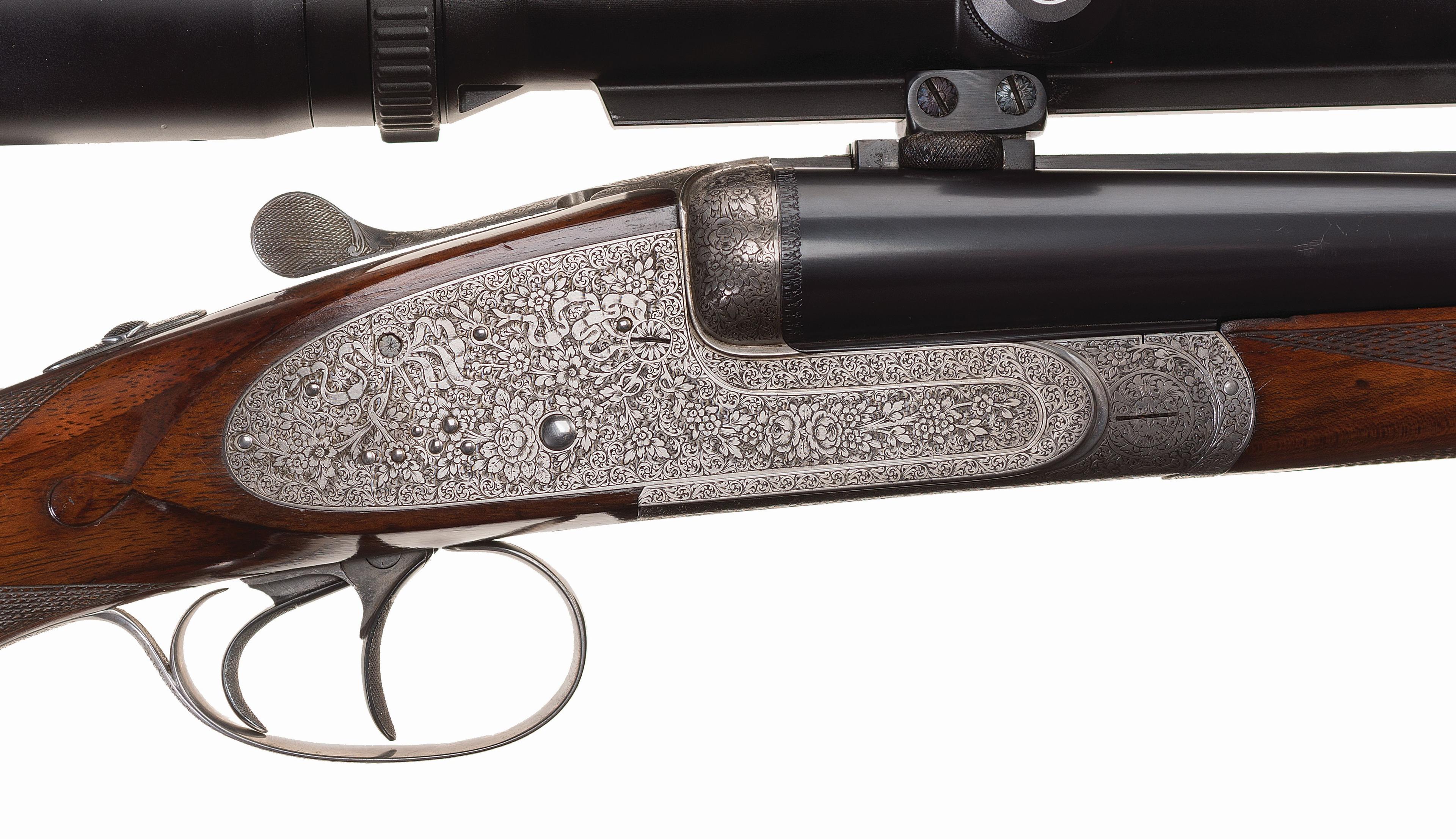 Engraved Luigi Franchi Imperial Double Rifle in .375 H&H Magnum