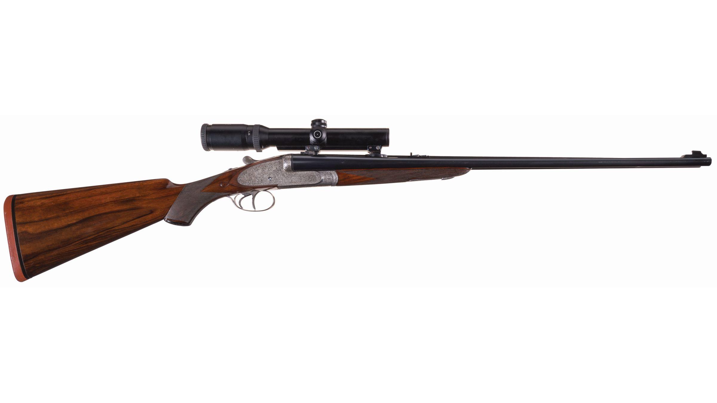 Engraved Luigi Franchi Imperial Double Rifle in .375 H&H Magnum