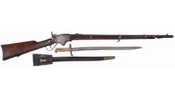 US Navy Civil War Contract Spencer Repeating Rifle with Bayonet