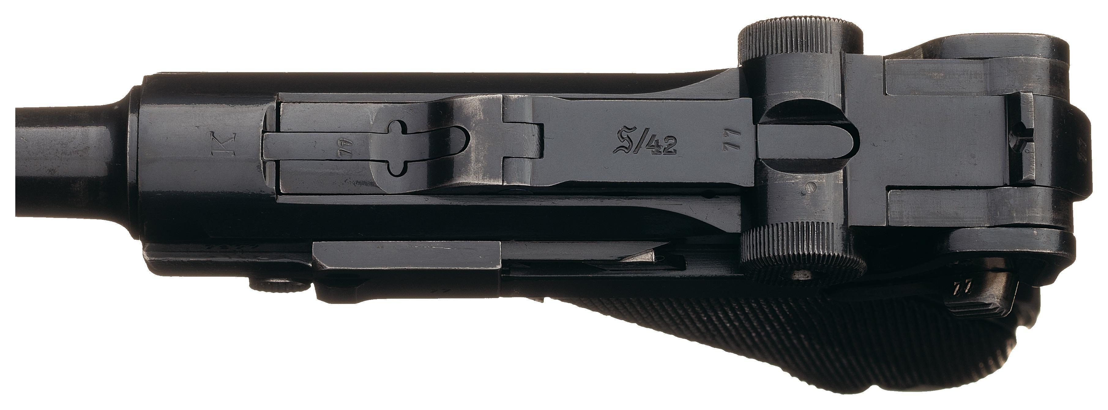 Mauser "K" Date "S/42" Code P.08 Luger Pistol